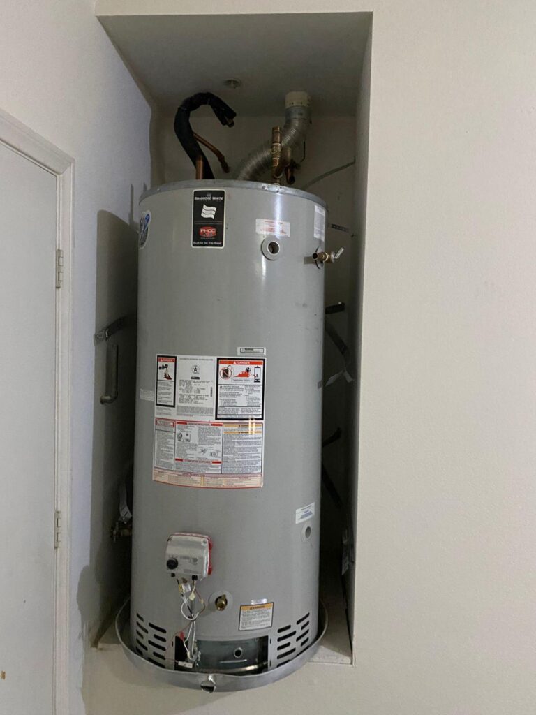 water heater plumbing system inspection