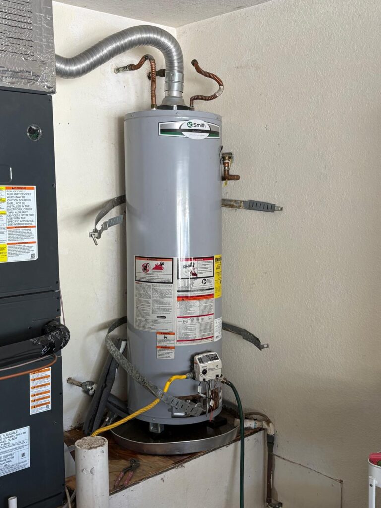 leaking water heater before replacement
