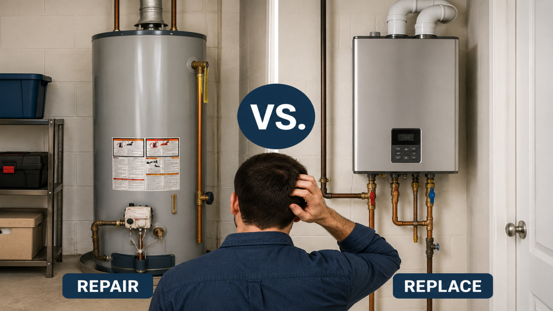 Water heater repair vs replacement comparison